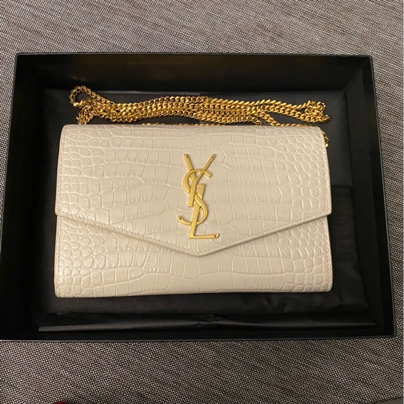 Ysl flap chain with remov cocco print Monet/new Jolie crema soft/crema s. - Picture 3 of 10